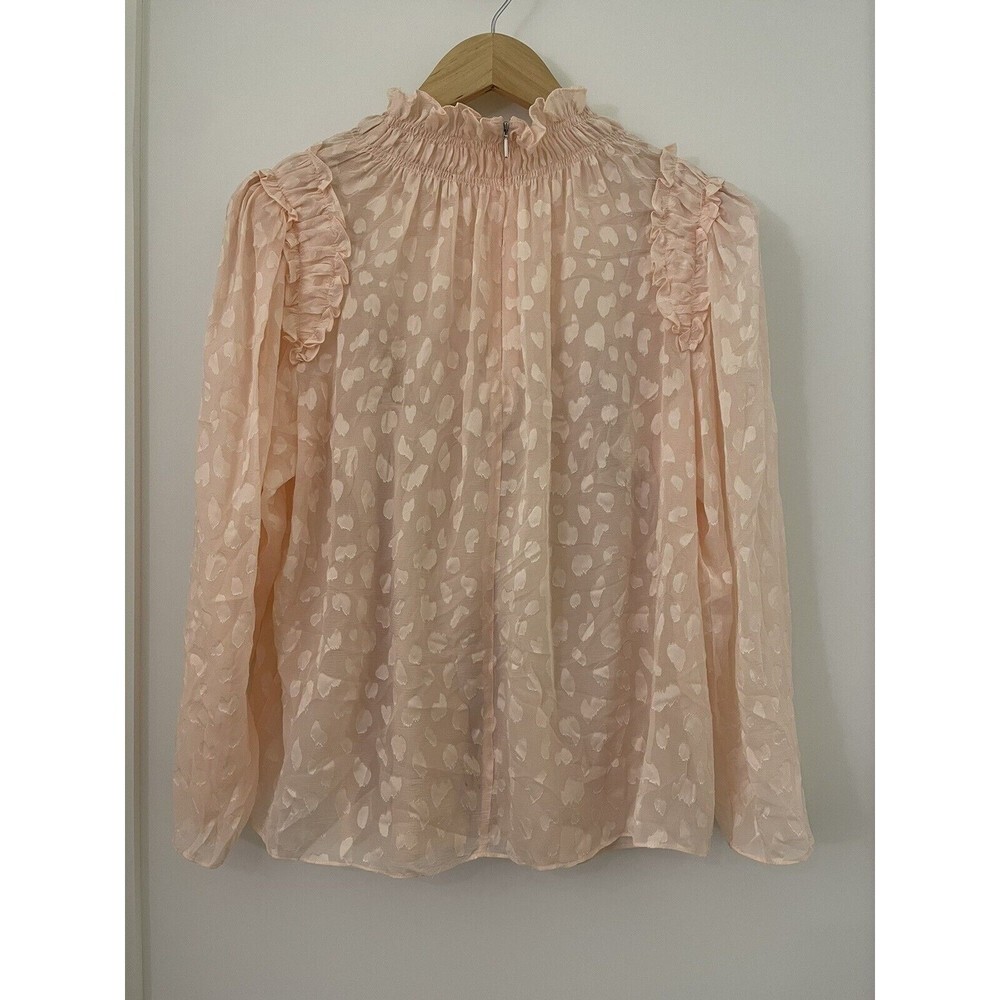 Rebecca Taylor Cleo Leopard Silk Blend Top size 8 - Picture 9 of 12